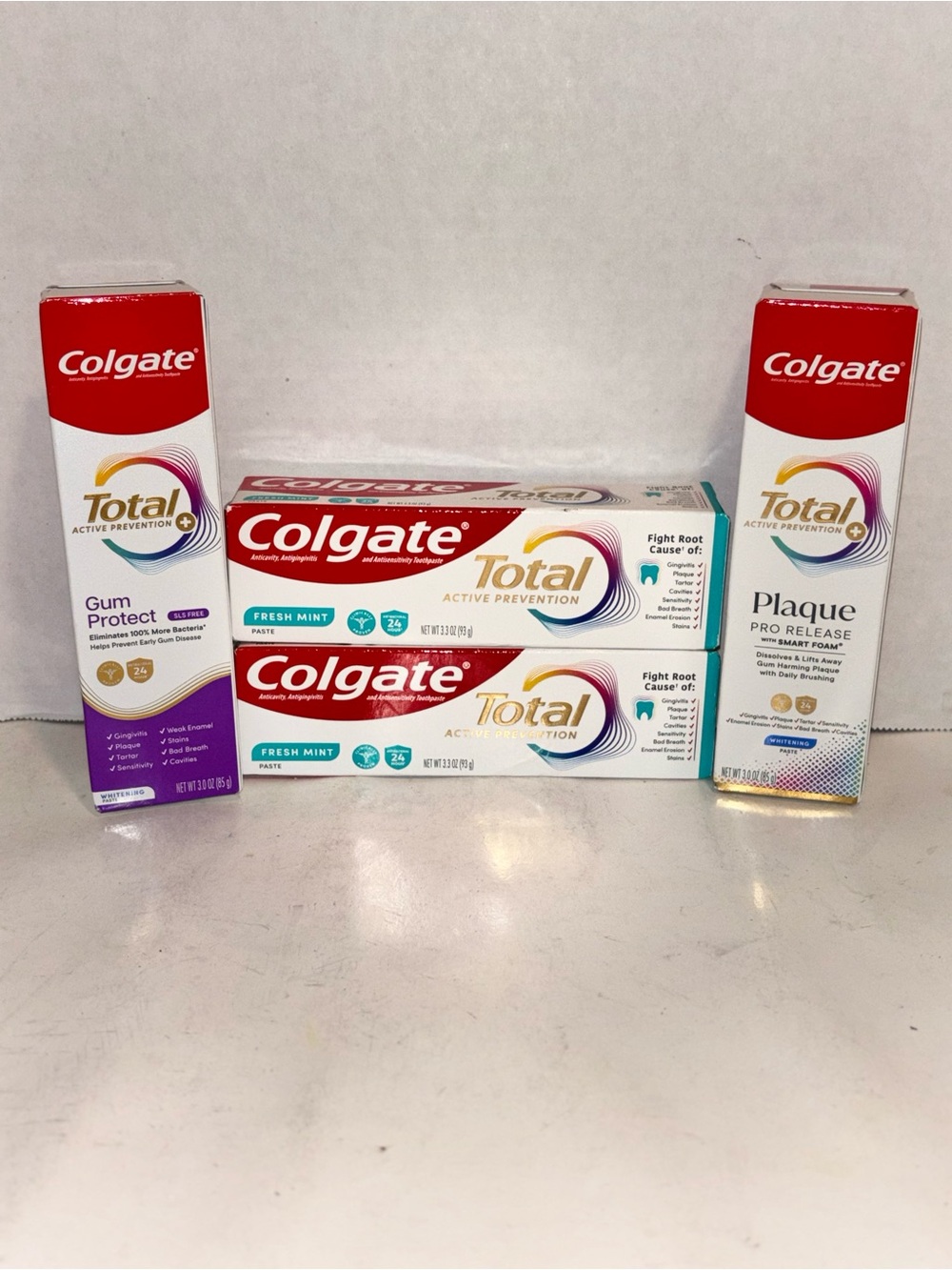 Colgate Total Toothpaste & Treatments - Fresh Mint (Multipack)-Bundle of 4 assor